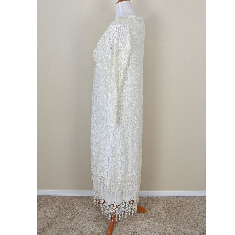 Vintage Magnet Art Lynn Yang Gauze Lace Dress and Jacket - M - Picture 4 of 14